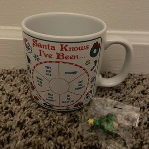 Vintage 90s “Santa Knows I’ve Been” Spinner Mug - Brand New Original Box